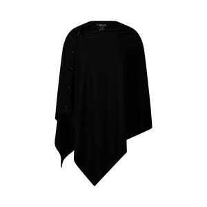 NEW J'ENVIE/ELI women's the luzern side-button poncho top in black